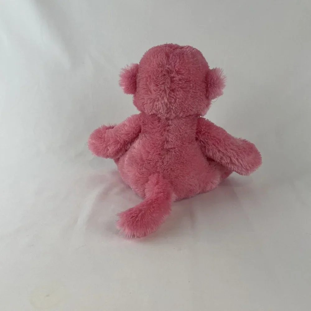 Russ‎ Berrie Coby Monkey 9” Plush Pink Hearts Valentine Ape Gorilla Stuffed Toy